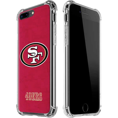 NFL San Francisco 49ers Distressed iPhone 7/8 Plus Clear Case
