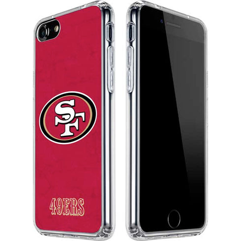 NFL San Francisco 49ers Distressed iPhone SE (2nd & 3rd Gen) Clear Case