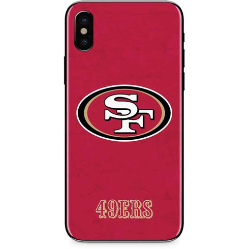 NFL San Francisco 49ers Distressed iPhone X Skin