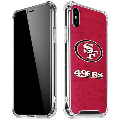 NFL San Francisco 49ers Distressed iPhone X/XS Clear Case