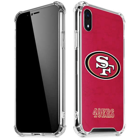 NFL San Francisco 49ers Distressed iPhone XR Clear Case