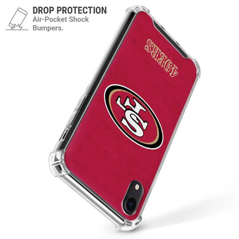 NFL San Francisco 49ers Distressed iPhone XR Clear Case