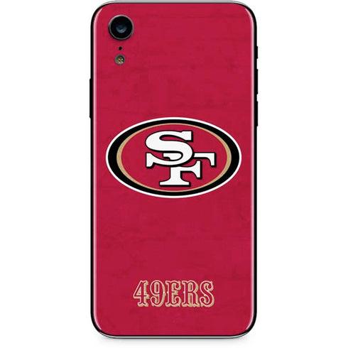 NFL San Francisco 49ers Distressed iPhone XR Skin