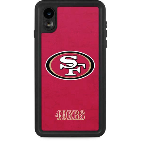 NFL San Francisco 49ers Distressed iPhone XR Waterproof Case