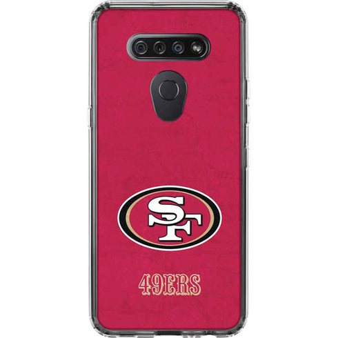 NFL San Francisco 49ers Distressed LG K51/Q51 Clear Case