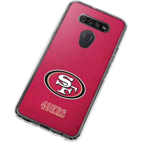 NFL San Francisco 49ers Distressed LG K51/Q51 Clear Case