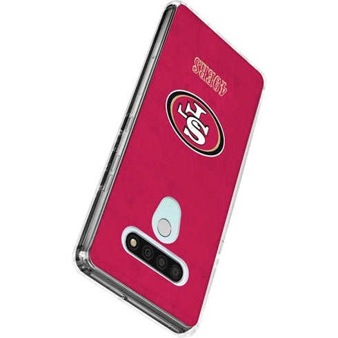 NFL San Francisco 49ers Distressed LG Stylo 6 Clear Case