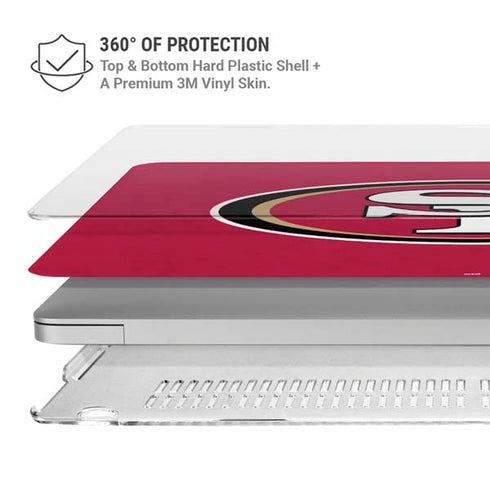 NFL San Francisco 49ers Distressed MacBook Air 15in (2023-2025) Case plus Skin