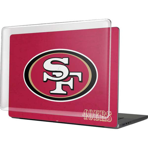 NFL San Francisco 49ers Distressed MacBook Pro 16in (2021-25) Case plus Skin