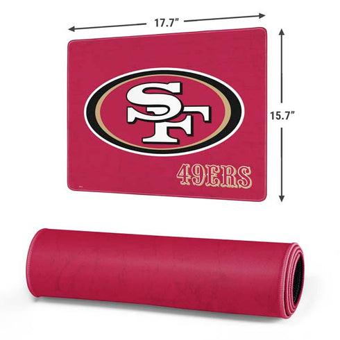 NFL San Francisco 49ers Distressed Gaming Mouse Pad