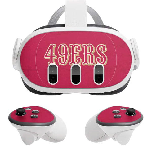 NFL San Francisco 49ers Distressed Meta Quest 3 Skin