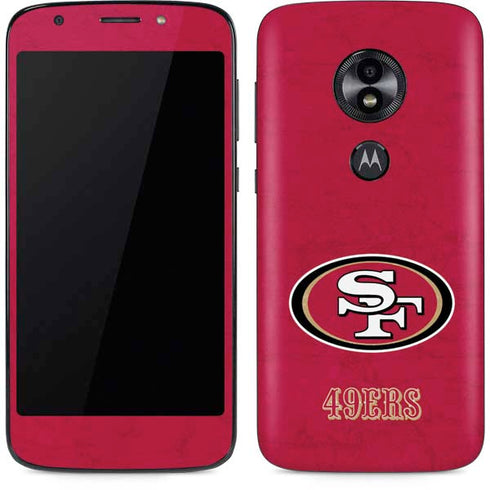 NFL San Francisco 49ers Distressed Moto E5 Play Skin
