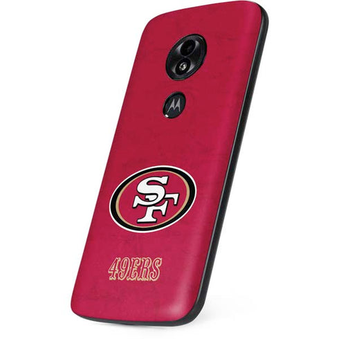 NFL San Francisco 49ers Distressed Moto E5 Play Skin