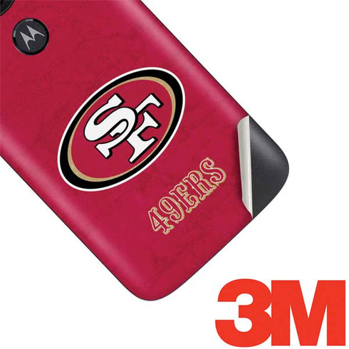 NFL San Francisco 49ers Distressed Moto E5 Play Skin