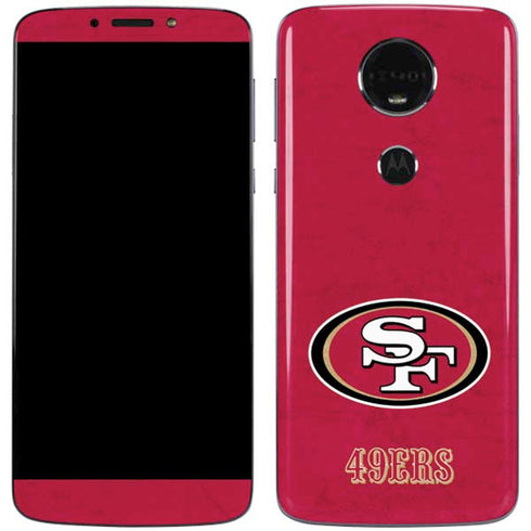 NFL San Francisco 49ers Distressed Moto E5 Plus Skin
