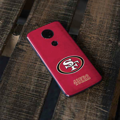 NFL San Francisco 49ers Distressed Moto E5 Plus Skin