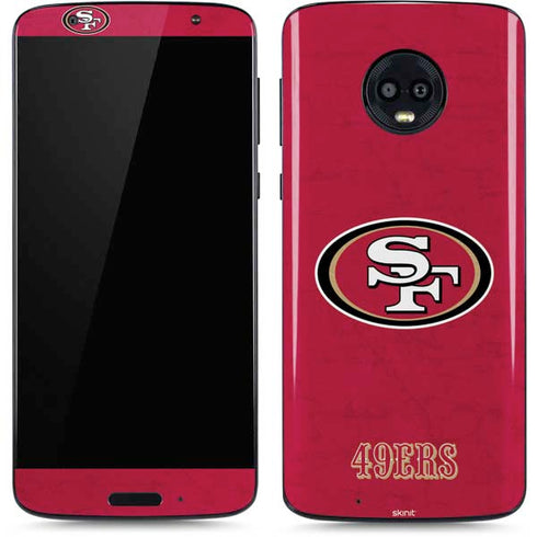 NFL San Francisco 49ers Distressed Moto G6 Skin