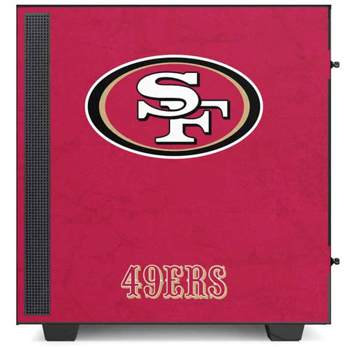 NFL San Francisco 49ers Distressed NZXT H510 Compact ATX Mid-Tower Case Skin