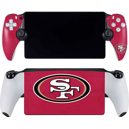 NFL San Francisco 49ers Distressed PlayStation Portal Remote Player Skin