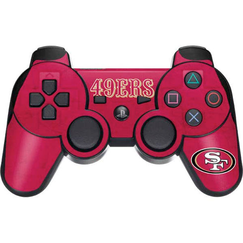 NFL San Francisco 49ers Distressed PS3 Dual Shock wireless controller Skin