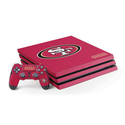 NFL San Francisco 49ers Distressed PS4 Pro Bundle Skin
