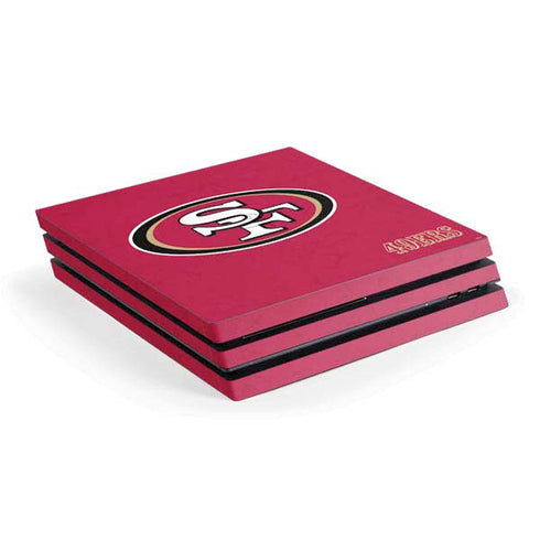 NFL San Francisco 49ers Distressed PS4 Pro Console Skin