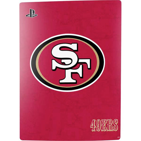NFL San Francisco 49ers Distressed PS5 Console Skin