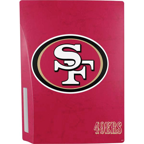 NFL San Francisco 49ers Distressed PS5 Console Skin
