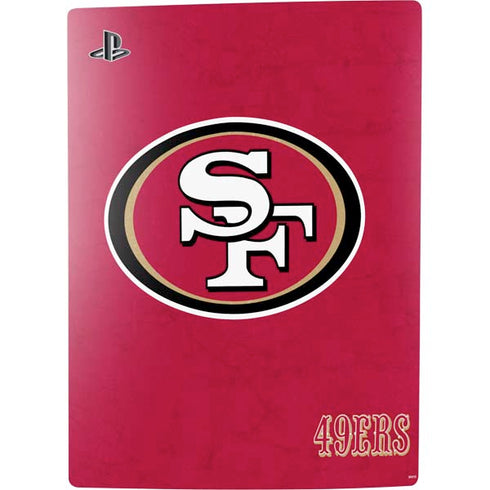 NFL San Francisco 49ers Distressed PS5 Digital Edition Console Skin