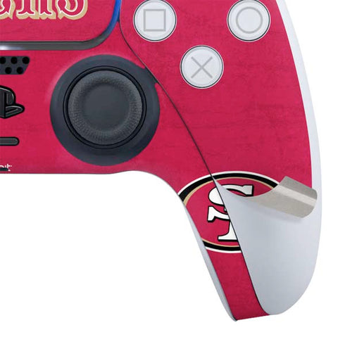 NFL San Francisco 49ers Distressed PS5 Slim Digital Edition Bundle Skin