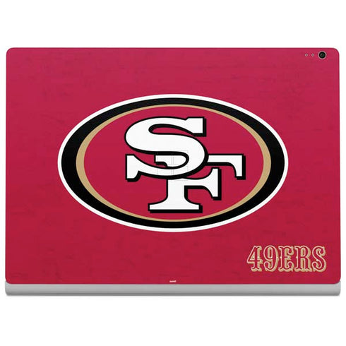 NFL San Francisco 49ers Distressed Surface Book 2 13.5in Skin