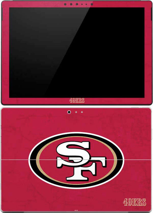 NFL San Francisco 49ers Distressed Surface Pro (2017) Skin