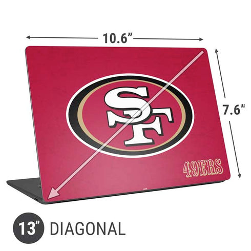 NFL San Francisco 49ers Distressed Universal Laptop 13in (10.6 x 7.6in) Skin