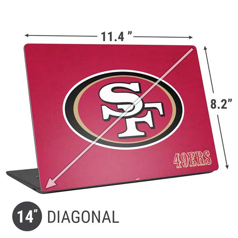 NFL San Francisco 49ers Distressed Universal Laptop 14in (11.4 x 8.2in) Skin