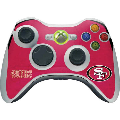 NFL San Francisco 49ers Distressed Xbox 360 Wireless Controller Skin