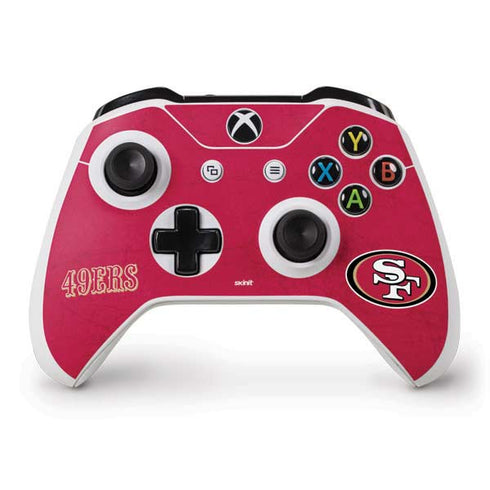 NFL San Francisco 49ers Distressed Xbox One S Controller Skin