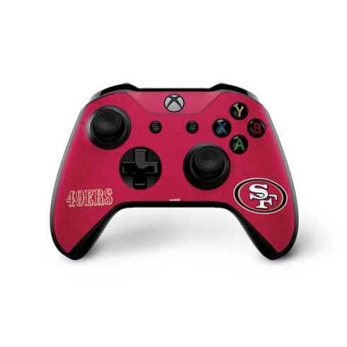 NFL San Francisco 49ers Distressed Xbox One X Bundle Skin