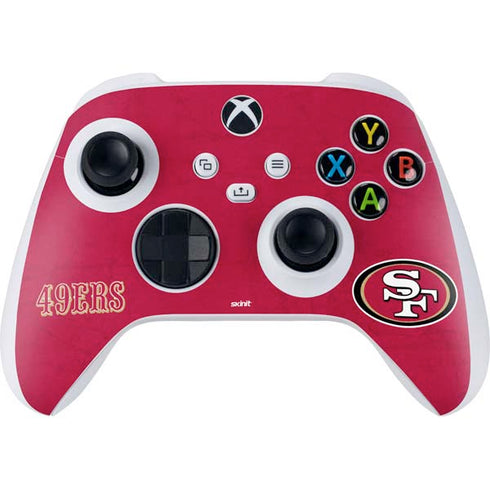 NFL San Francisco 49ers Distressed Xbox Series S Controller Skin