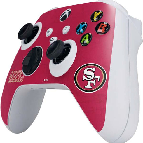 NFL San Francisco 49ers Distressed Xbox Series S Controller Skin