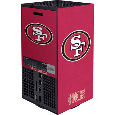 NFL San Francisco 49ers Distressed Xbox Series X Bundle Skin