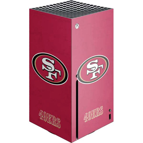 NFL San Francisco 49ers Distressed Xbox Series X Console Skin
