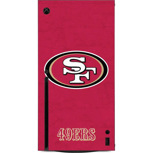 NFL San Francisco 49ers Distressed Xbox Series X Console Skin