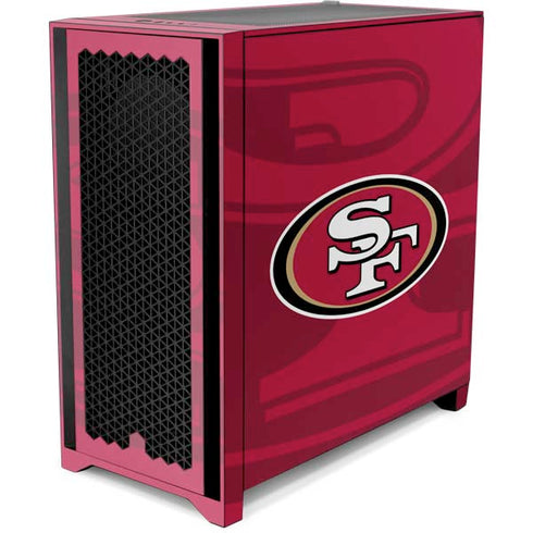 NFL San Francisco 49ers Double Vision Corsair 4000D Tempered Glass Mid-Tower ATX Case Skin