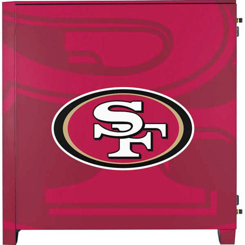 NFL San Francisco 49ers Double Vision Corsair 4000D Tempered Glass Mid-Tower ATX Case Skin