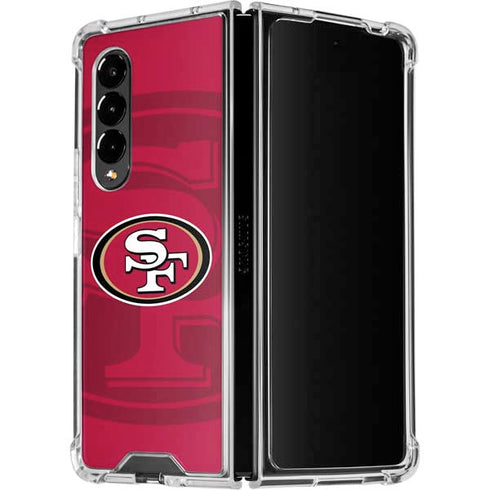 NFL San Francisco 49ers Double Vision Galaxy Z Fold4 5G Clear Case