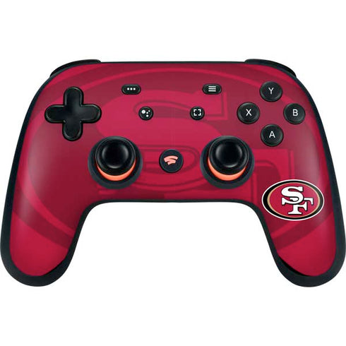 NFL San Francisco 49ers Double Vision Google Stadia Controller Skin
