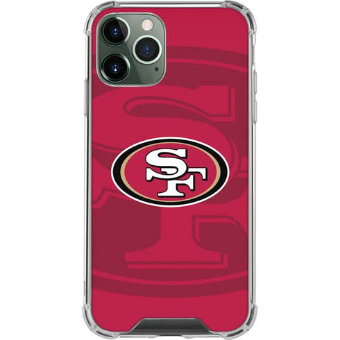 NFL San Francisco 49ers Double Vision iPhone 11 Pro Max Clear Case