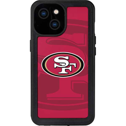 NFL San Francisco 49ers Double Vision iPhone 13 Mini Waterproof Case