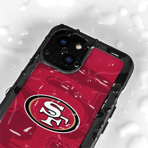 NFL San Francisco 49ers Double Vision iPhone 13 Mini Waterproof Case