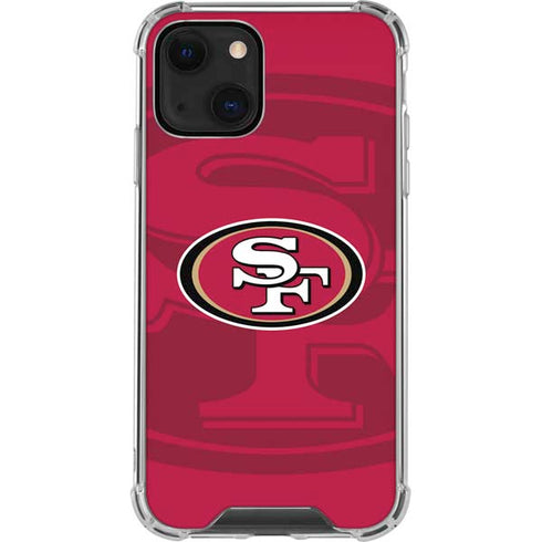 NFL San Francisco 49ers Double Vision iPhone 14 Clear Case